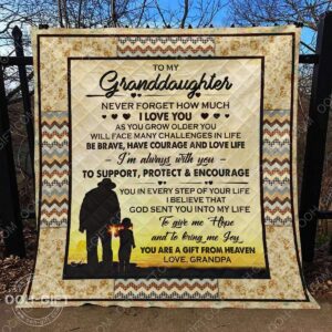 Quilt  Granddaughter Grandpa  You Are A Gift From Heaven  Love Grandpa  Quilt
